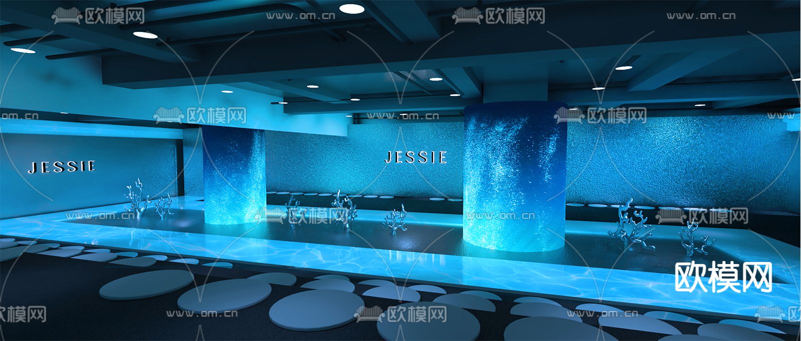 舞台走秀 T台3d模型下载