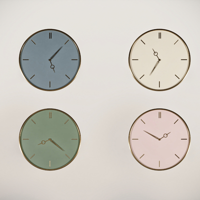  现代挂钟 装饰钟盘 创意挂钟su模型 
