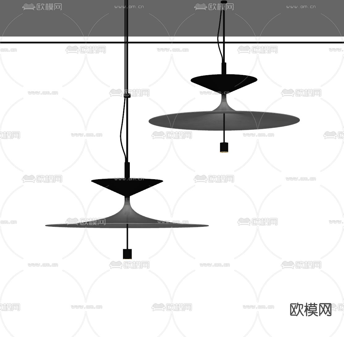 现代吊灯su模型下载（渲染图1）