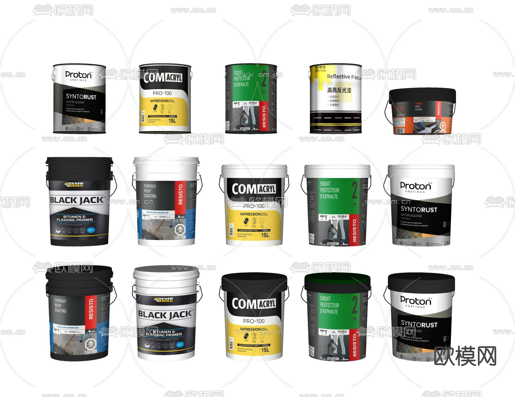 油漆桶 油桶su模型下载（渲染图1）