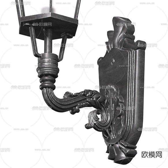 户外壁灯 灯笼壁灯3d模型下载(渲染图2)