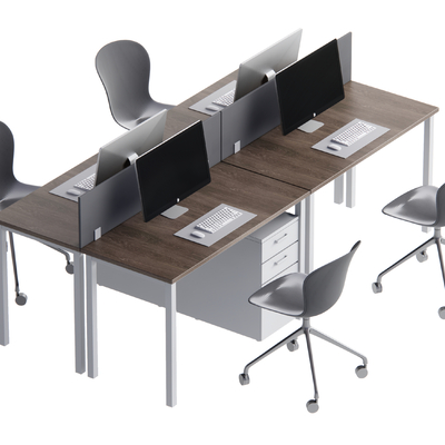  现代办公桌椅su模型 