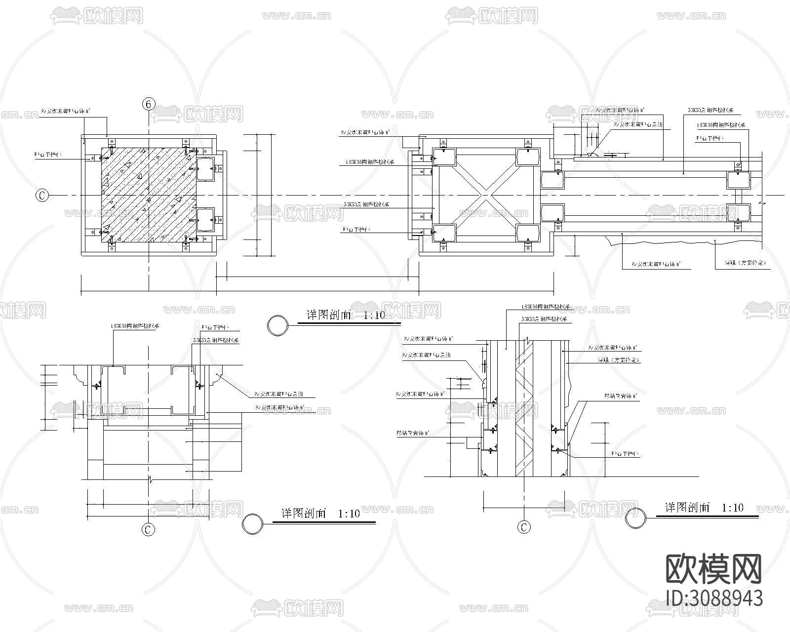 柱子CAD节点图下载（渲染图9）