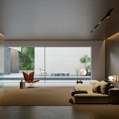  Minotti 客厅su模型 