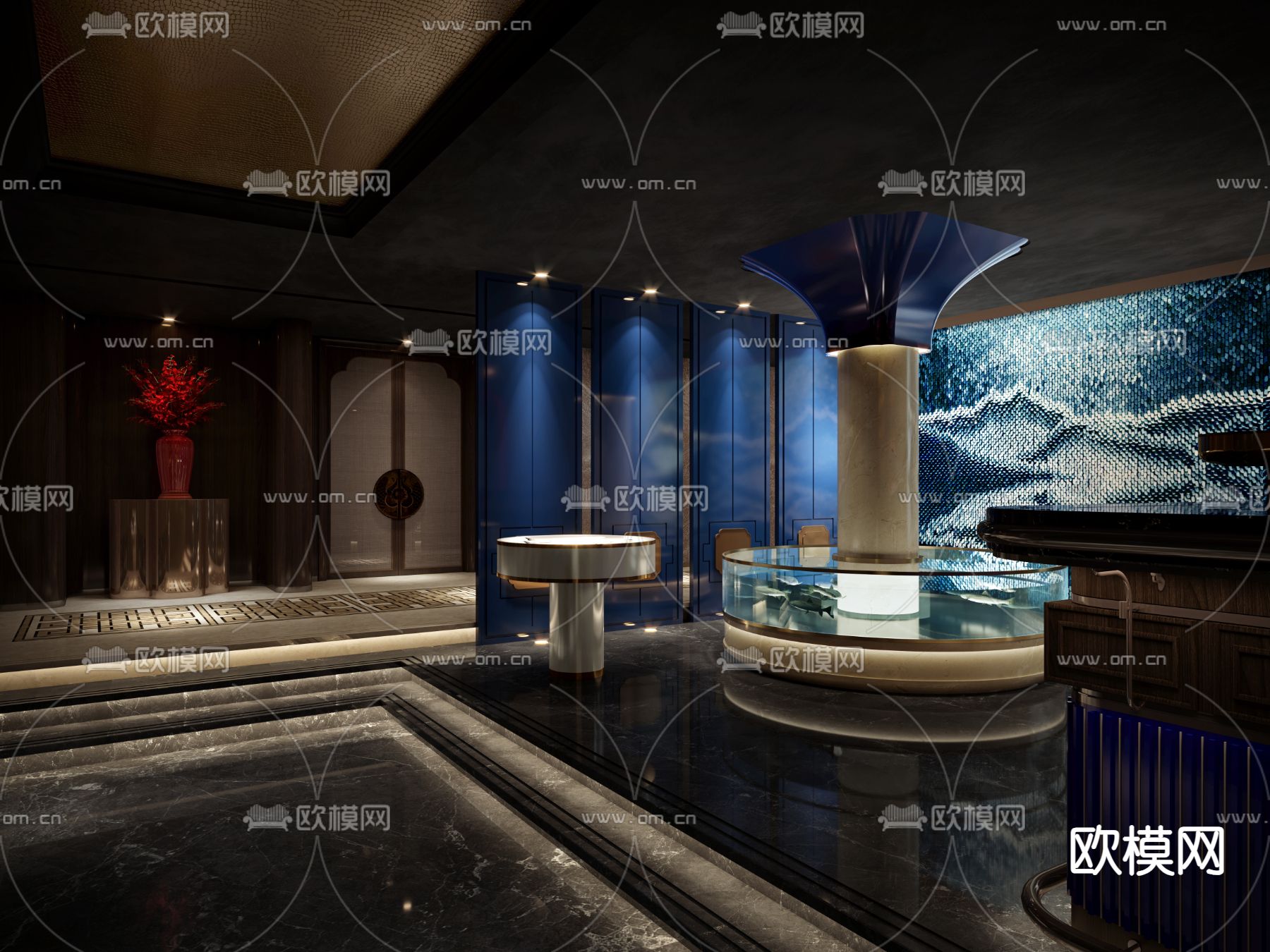 酒吧大厅3d模型下载