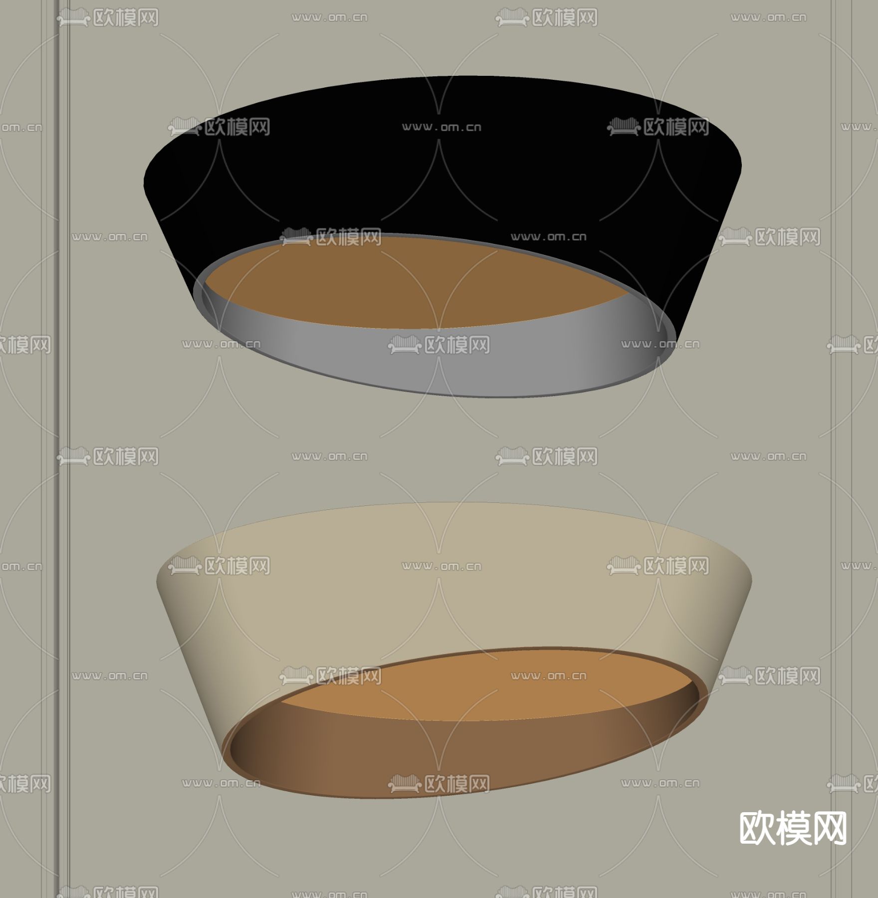 现代吸顶灯su模型下载（渲染图1）
