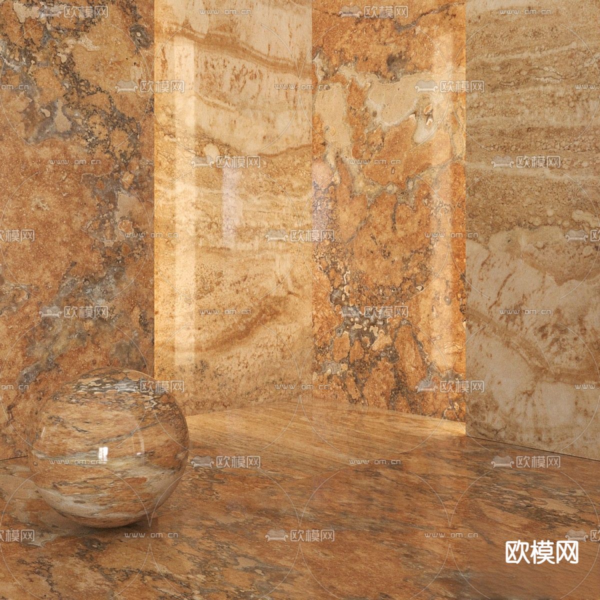 大理石 瓷砖 岩板 墙砖 地砖 3d模型下载（渲染图2）