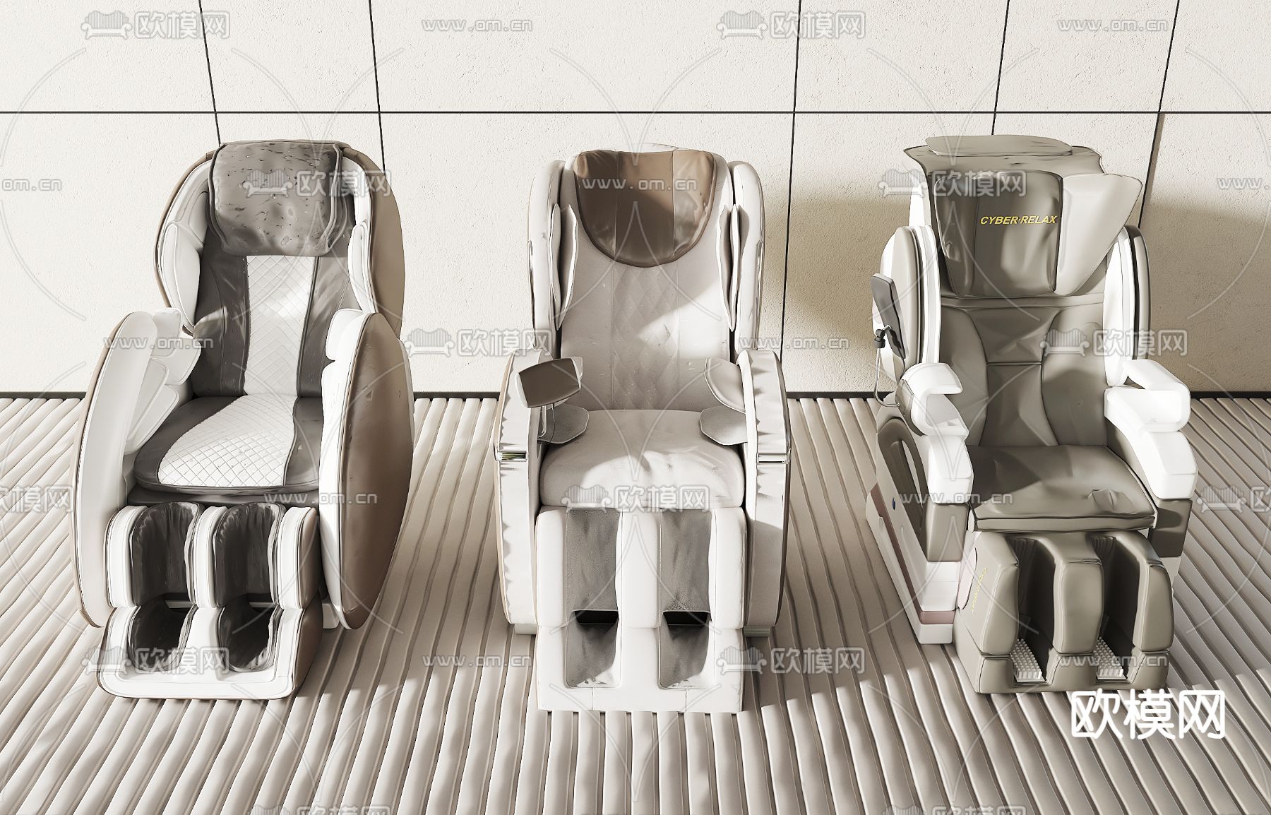 现代按摩椅su模型下载（渲染图2）