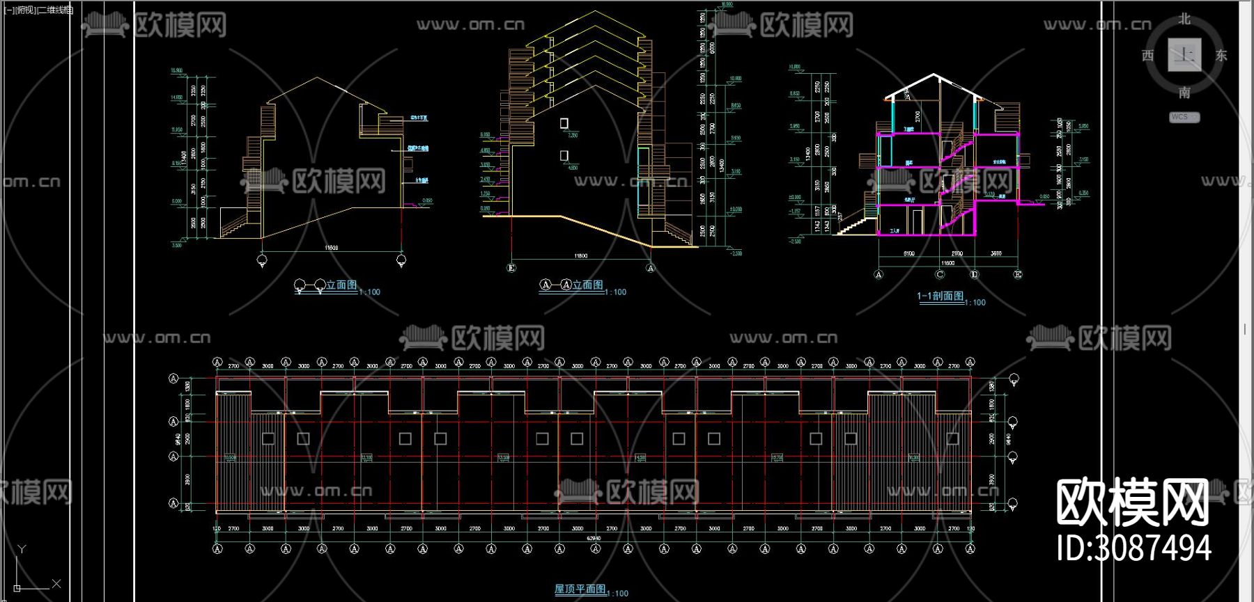 居住建筑 电梯公寓cad平面图下载（渲染图5）