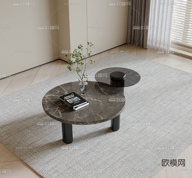 子母茶几3d模型下载