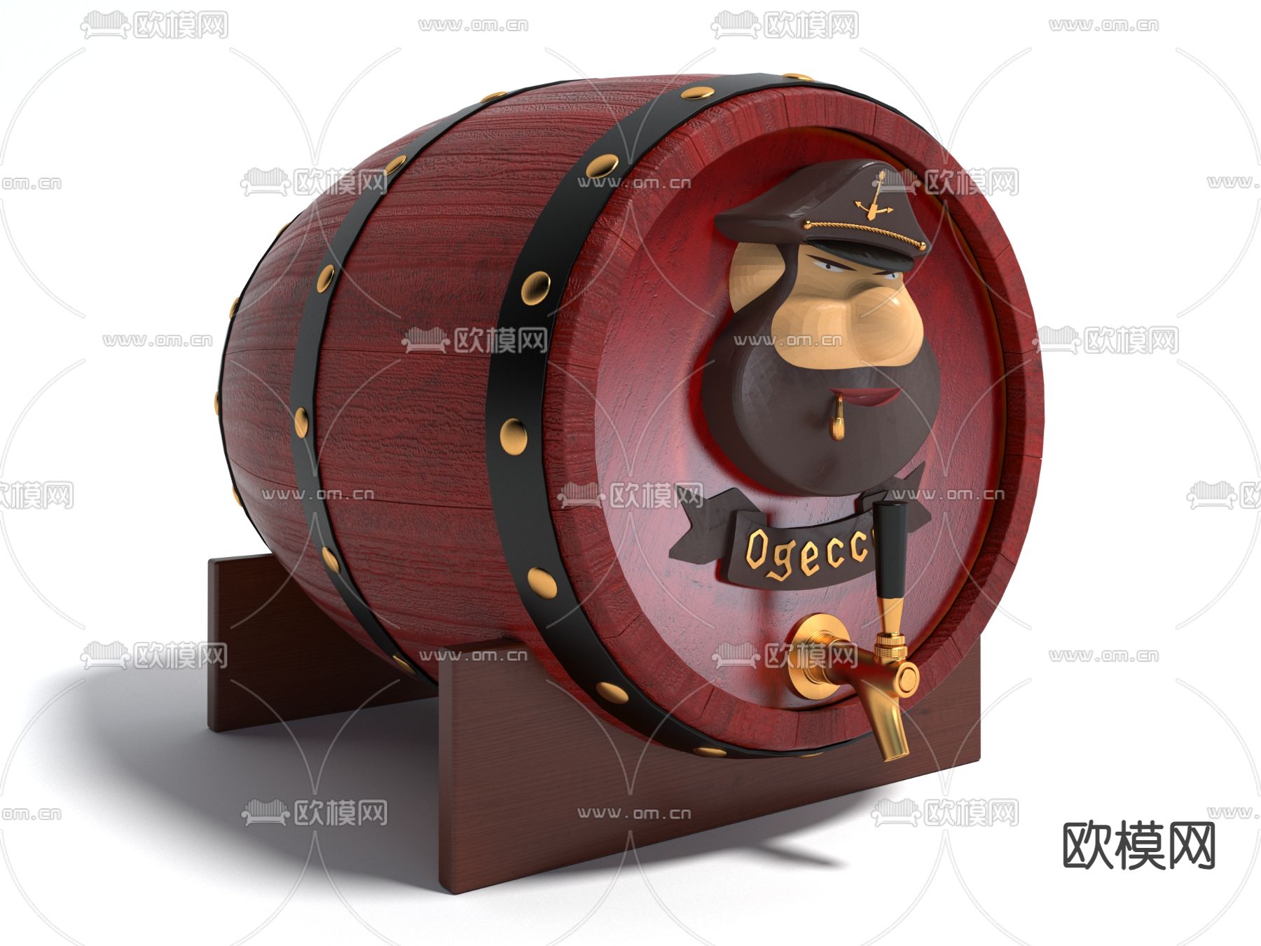 酒具 酒桶 木桶 啤酒桶3d模型下载