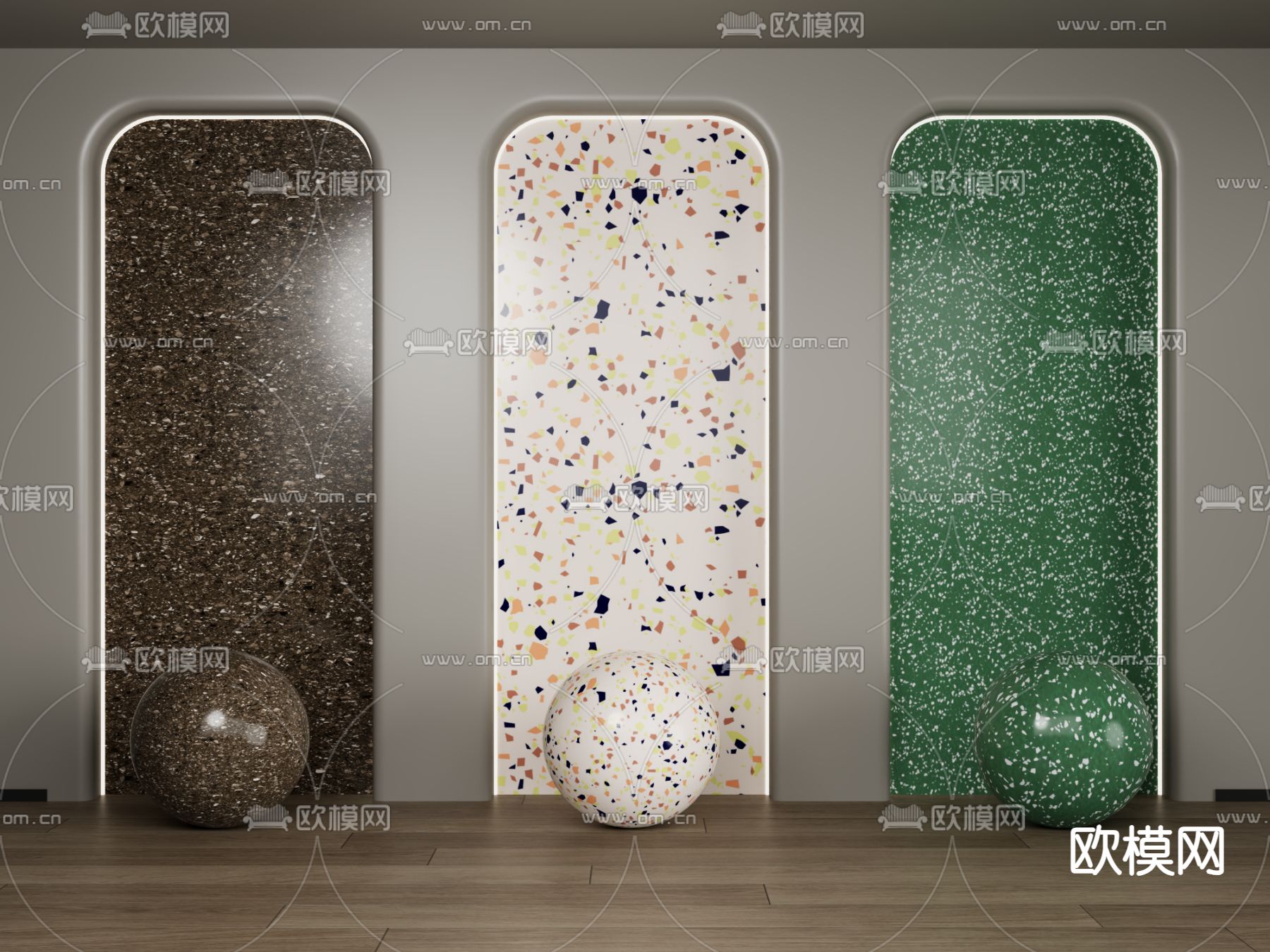 水磨石瓷砖 岩板地砖3d模型下载