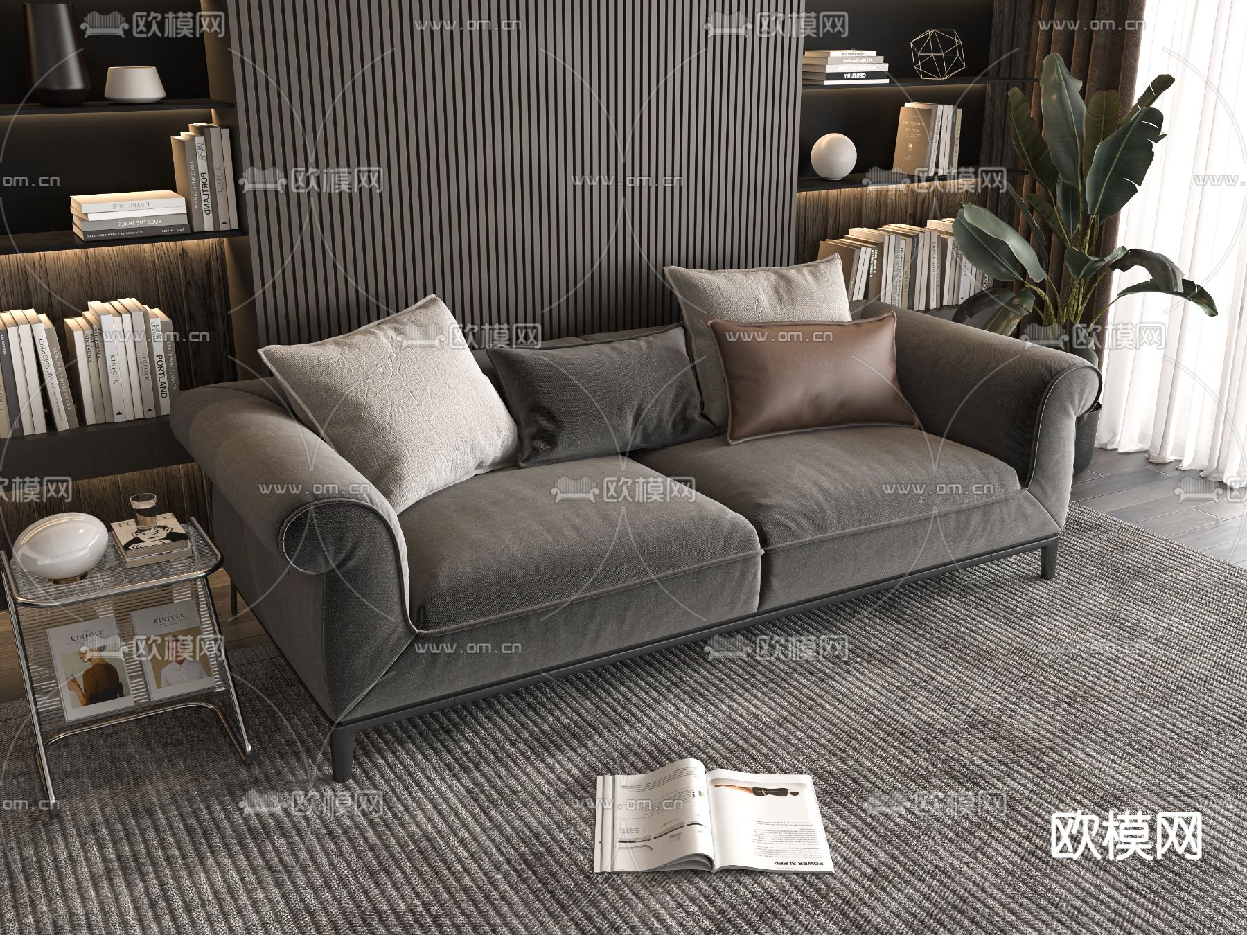 双人沙发 软体沙发3d模型下载