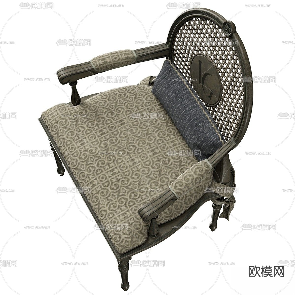 简欧椅子 餐椅3d模型下载（渲染图5）