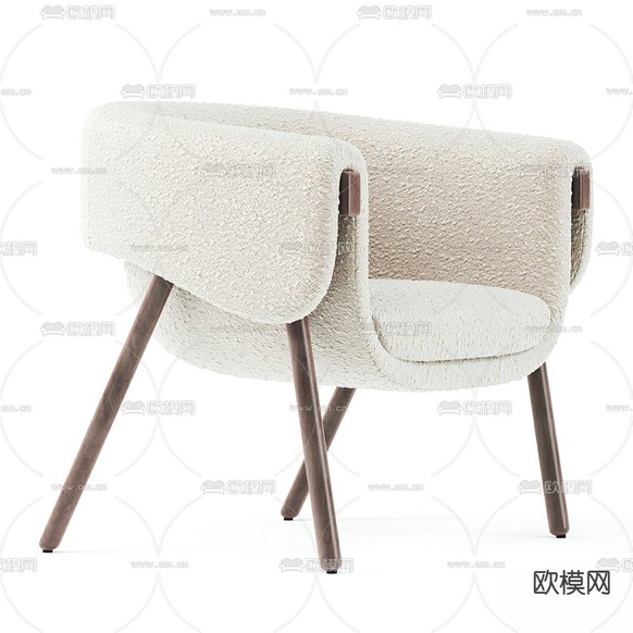 布洛 MONICA 休闲椅 扶手椅3d模型下载(渲染图3)