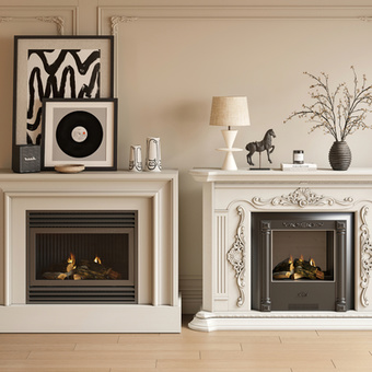 简欧壁炉su模型