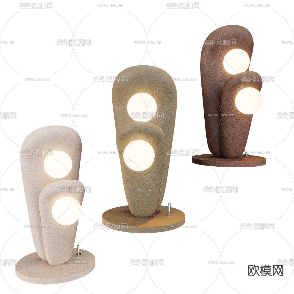 Clayp 简约台灯3d模型下载