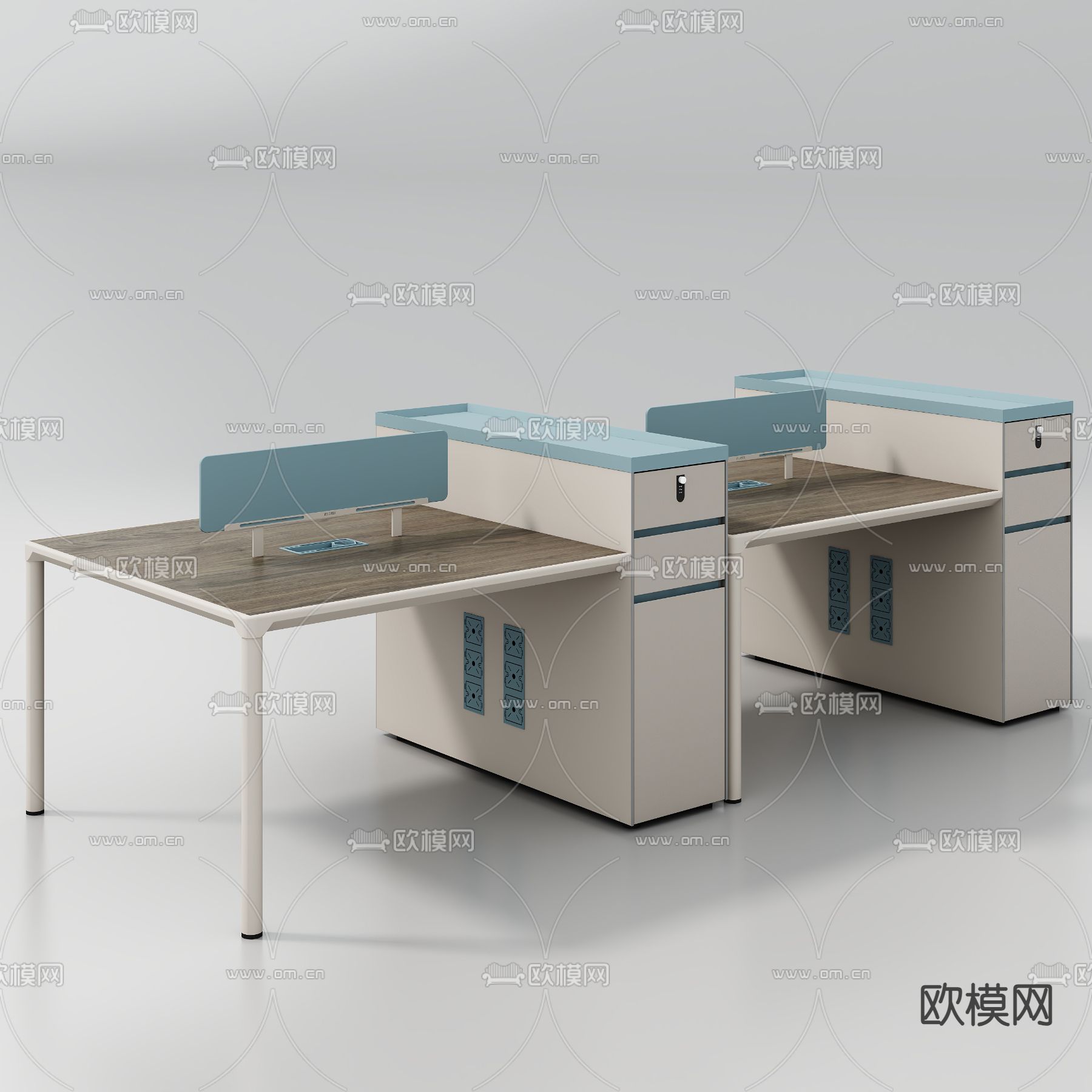 办公桌 经理桌 工位 岗位3d模型下载