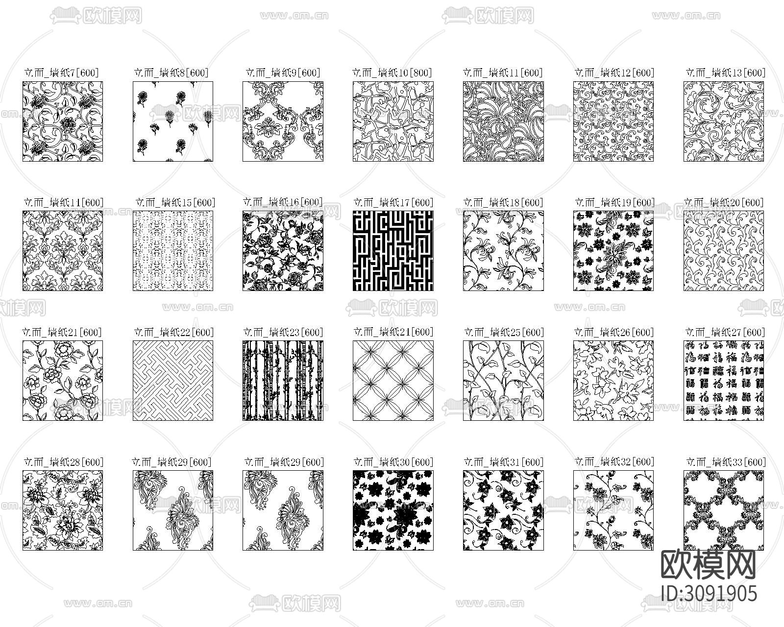 精品CAD填充cad图库下载（渲染图1）
