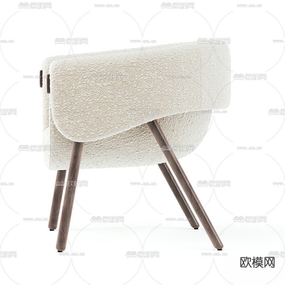 布洛 MONICA 休闲椅 扶手椅3d模型下载(渲染图5)
