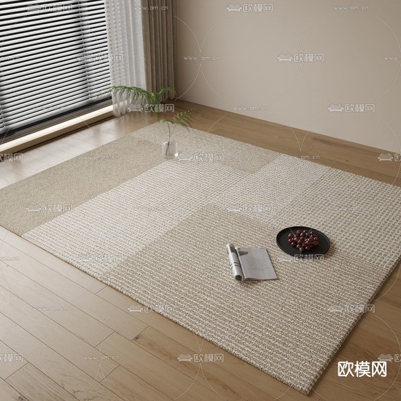 素色地毯 方毯3d模型下载