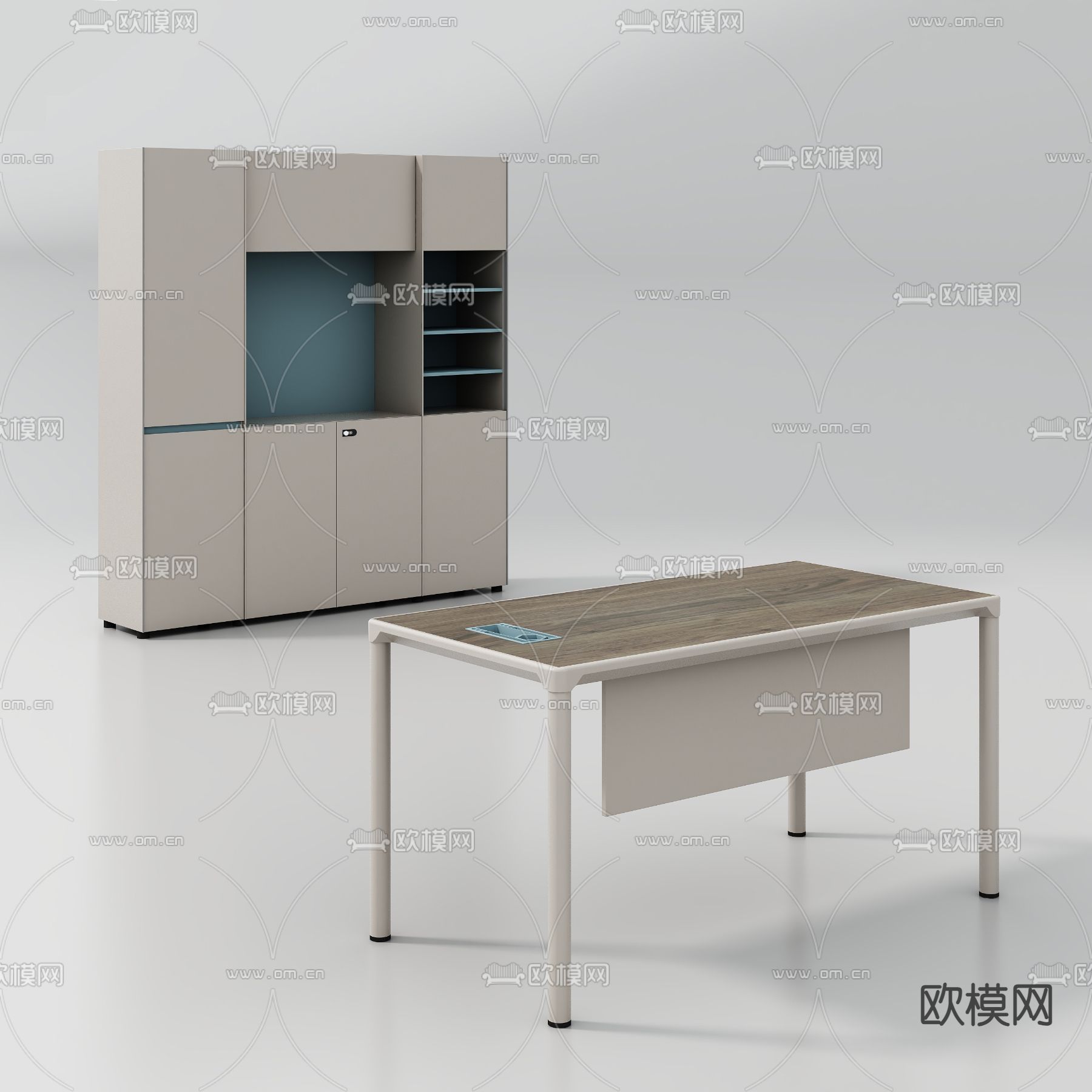 办公桌 经理桌 岗位 工位3d模型下载