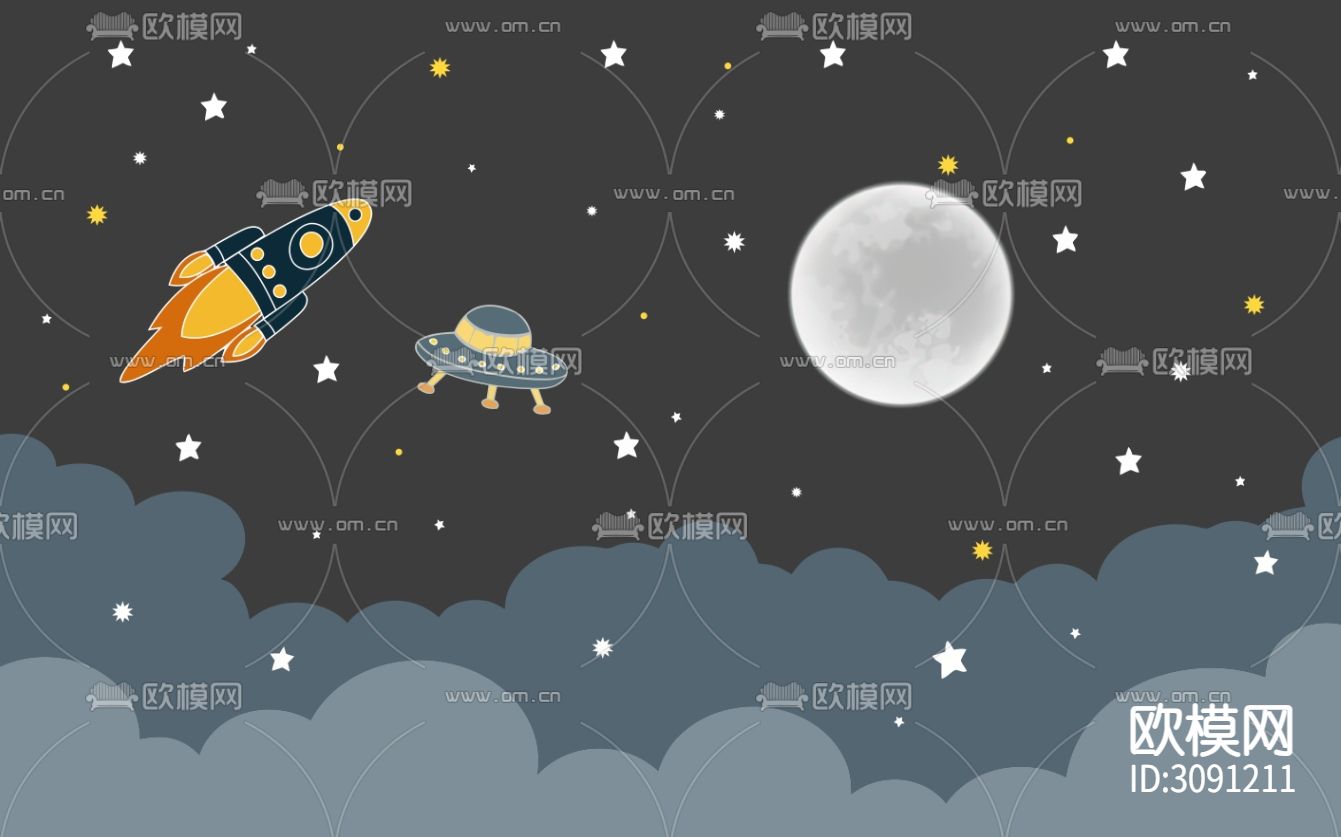 卡通手绘太空壁纸下载