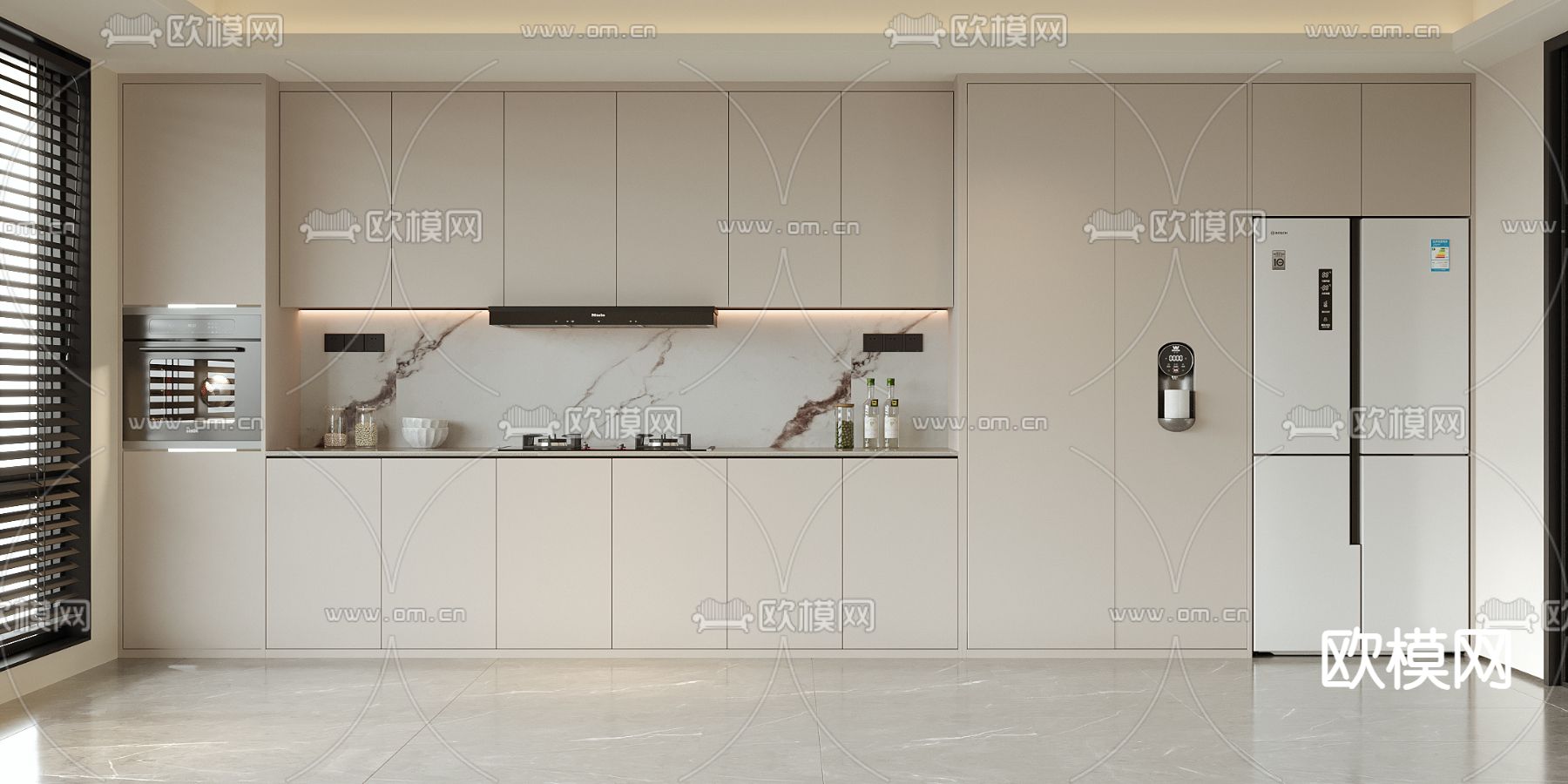 现代橱柜 餐边柜3d模型下载