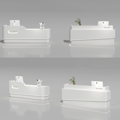  现代前台 接待台 收银台su模型 