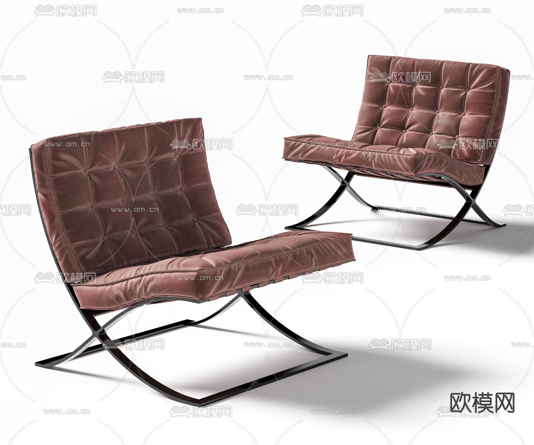 Barcelona 沙发椅 休闲椅3d模型下载