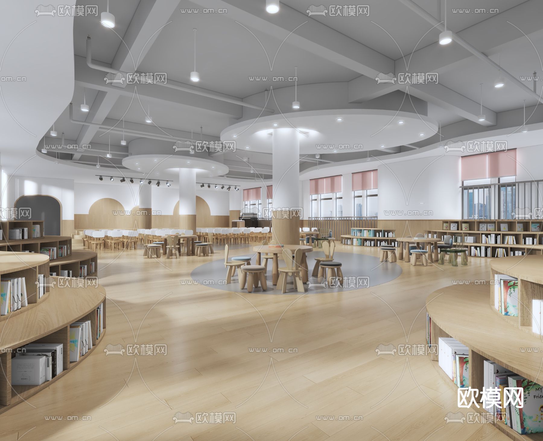 幼儿园活动室 多功能活动室3d模型下载