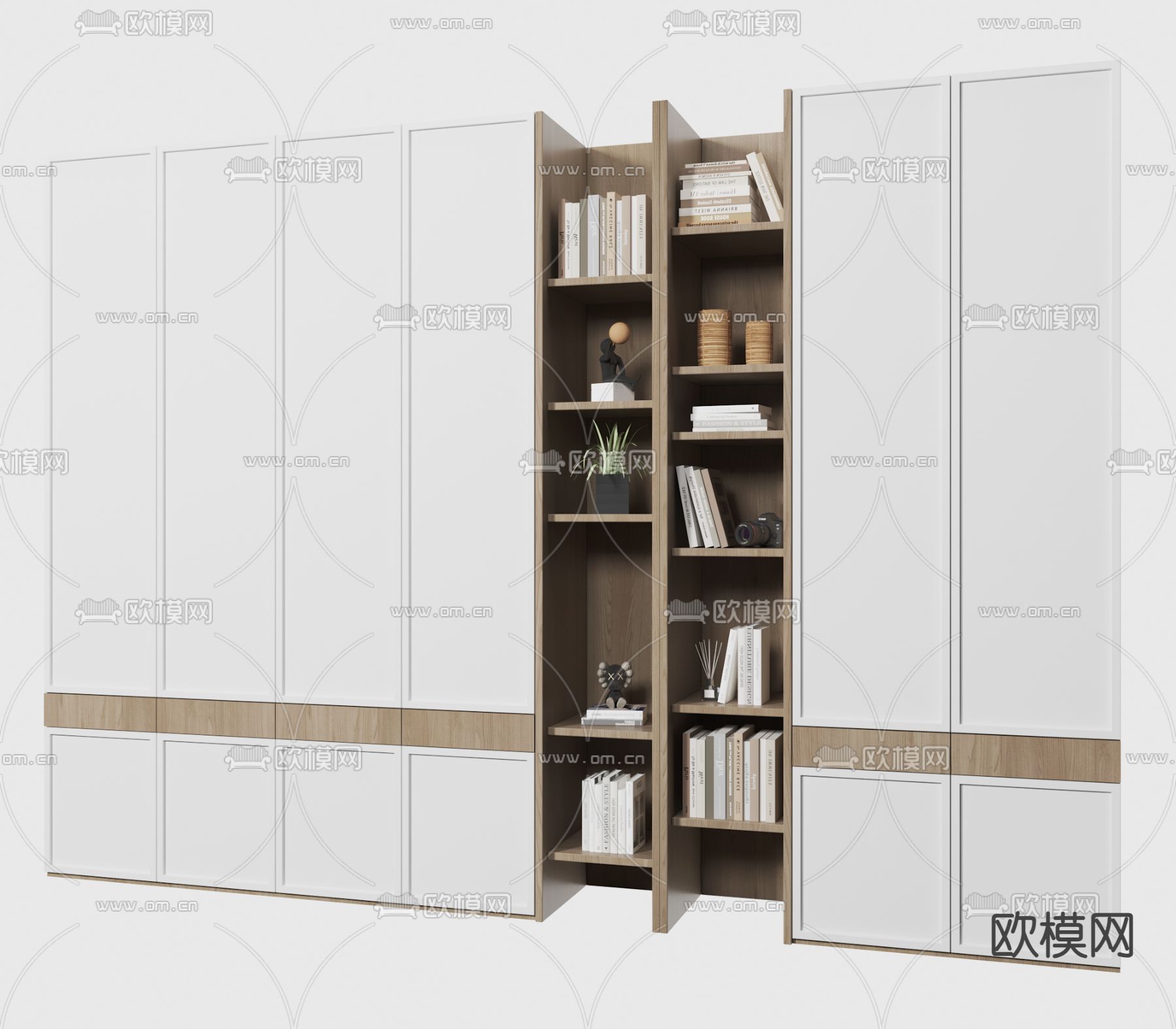 现代装饰柜su模型下载（渲染图2）
