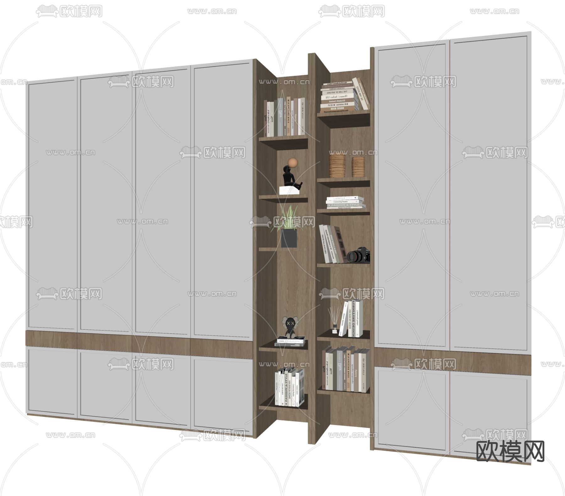 现代装饰柜su模型下载（渲染图1）