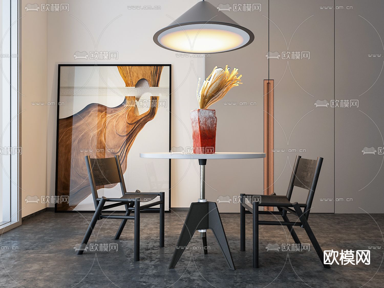 休闲桌椅 洽谈桌椅3d模型下载