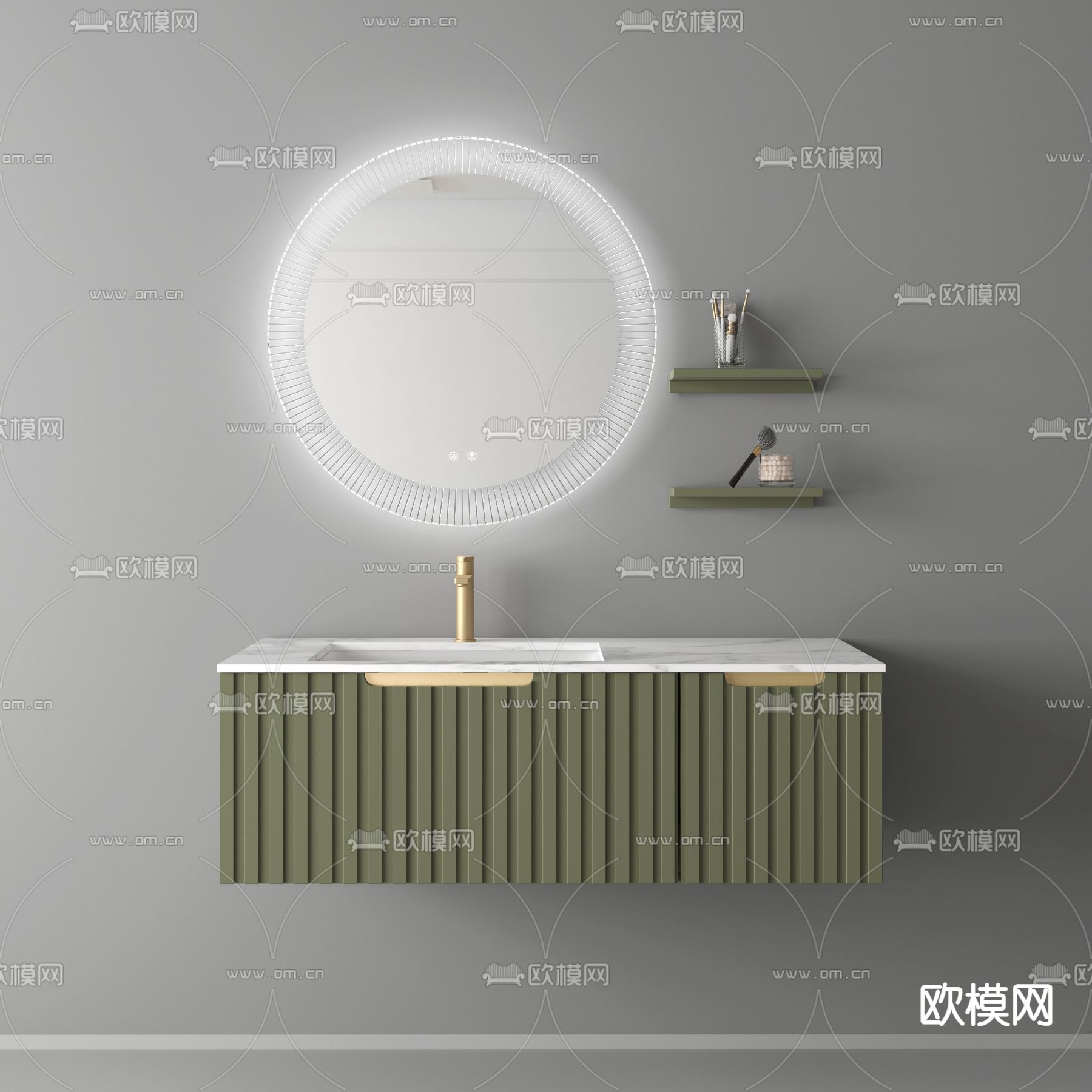 北欧卫浴柜 浴室柜 洗手台3d模型下载