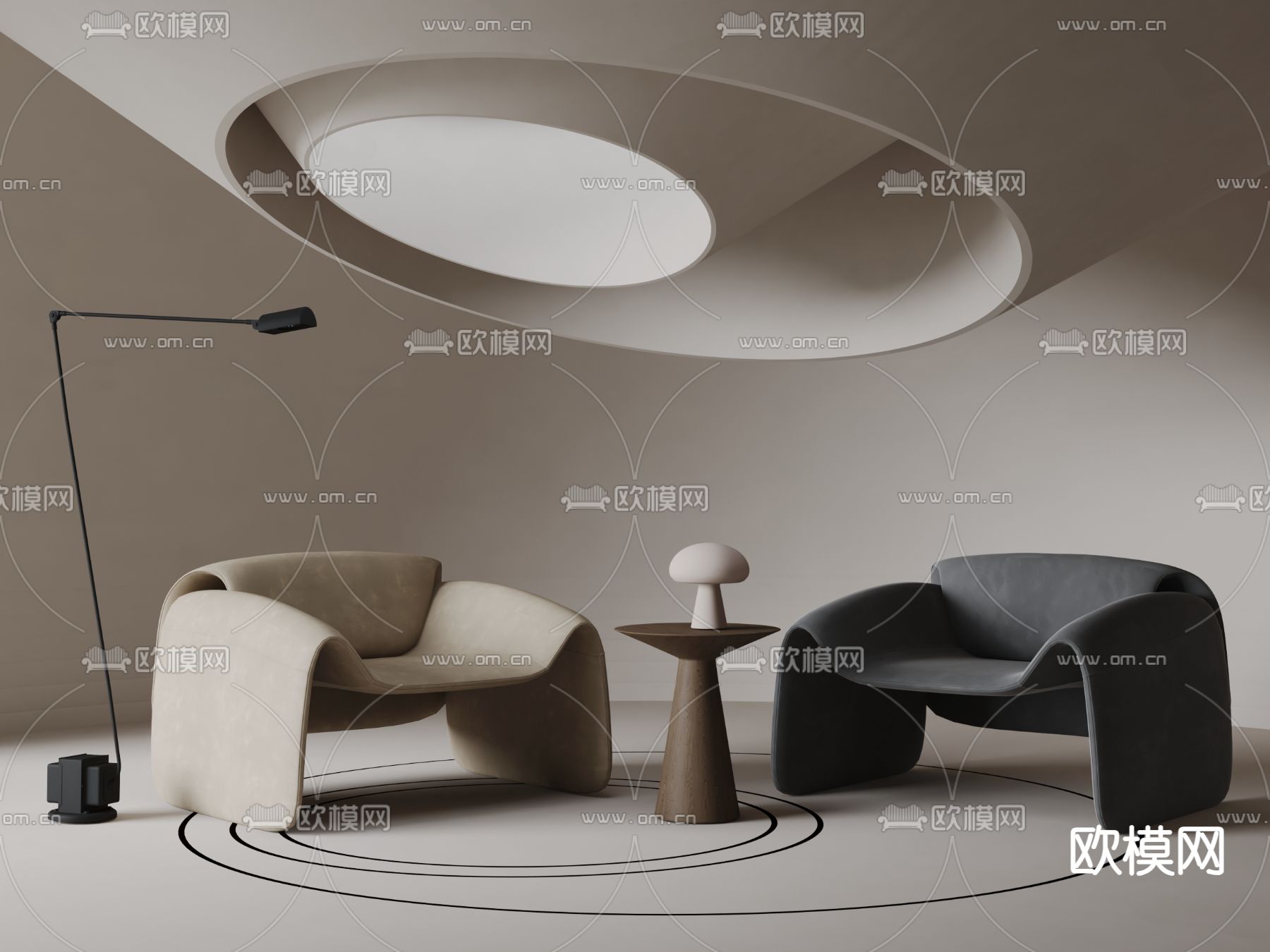 Tradition休闲椅 螃蟹椅3d模型下载