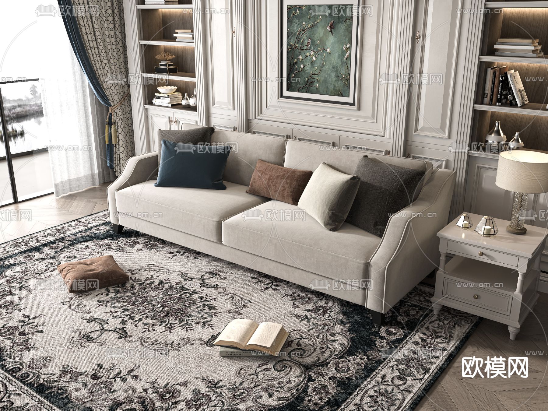 双人沙发 软体沙发3d模型下载