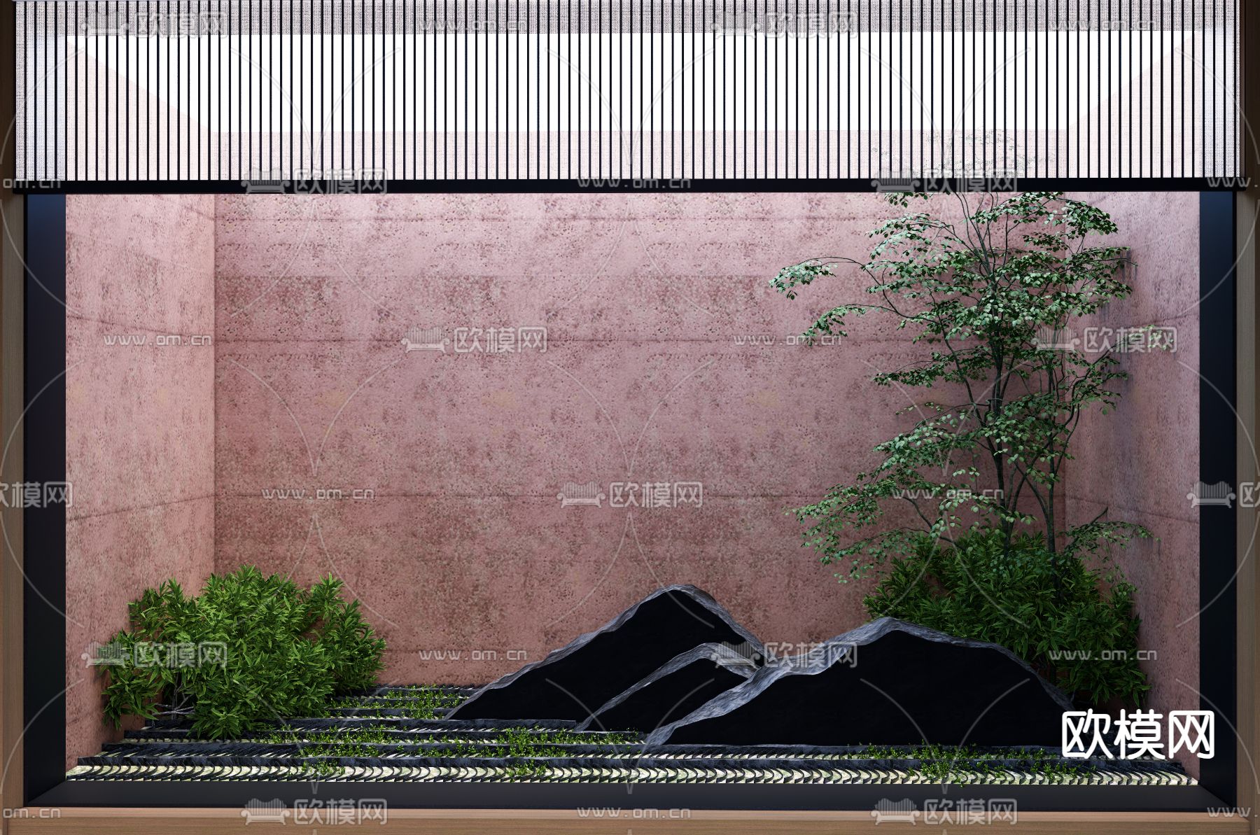 室内造景 植物堆3d模型下载