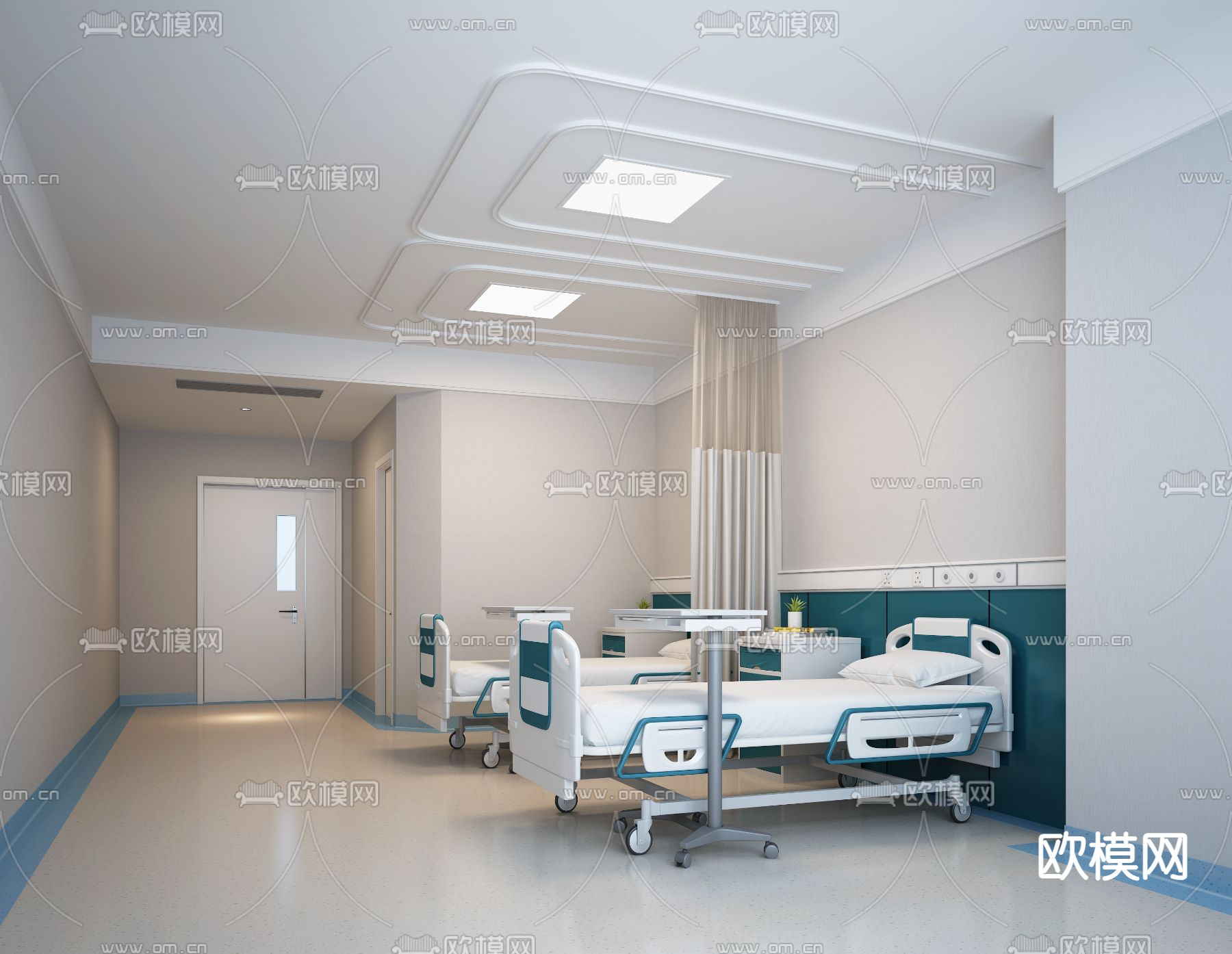 医院病房3d模型下载