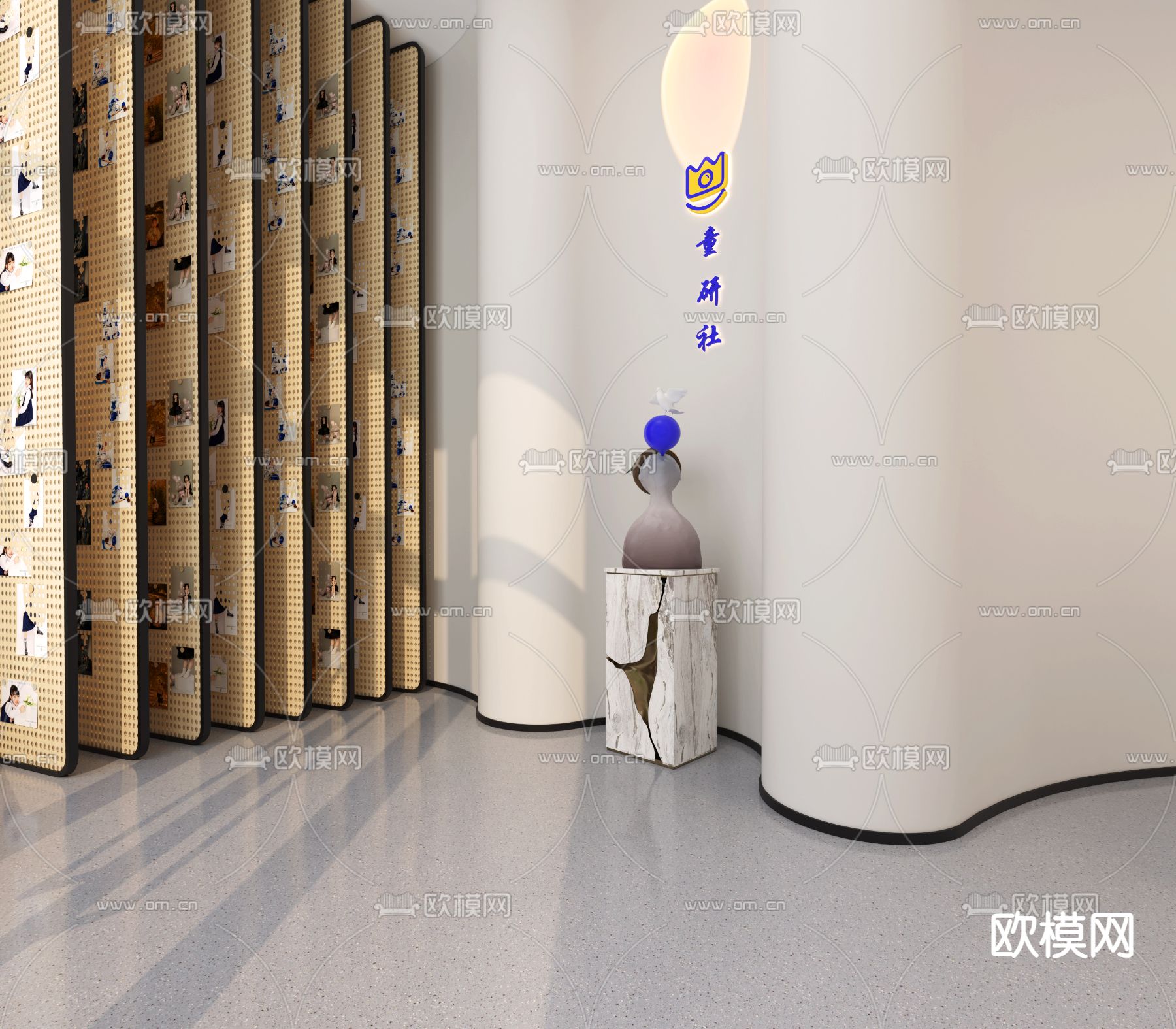 儿童摄影店3d模型下载（渲染图3）