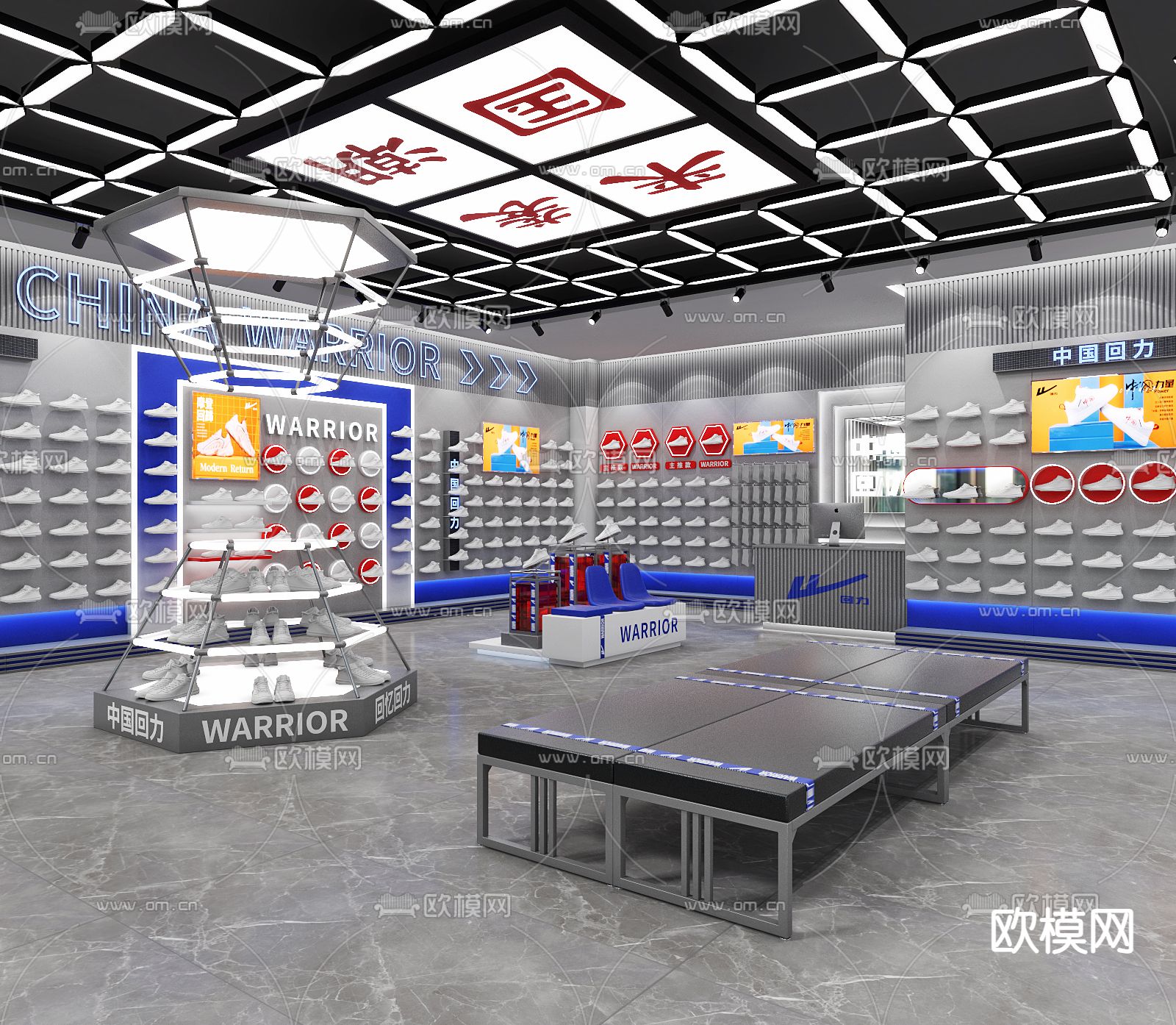 鞋店 专卖店3d模型下载（渲染图5）