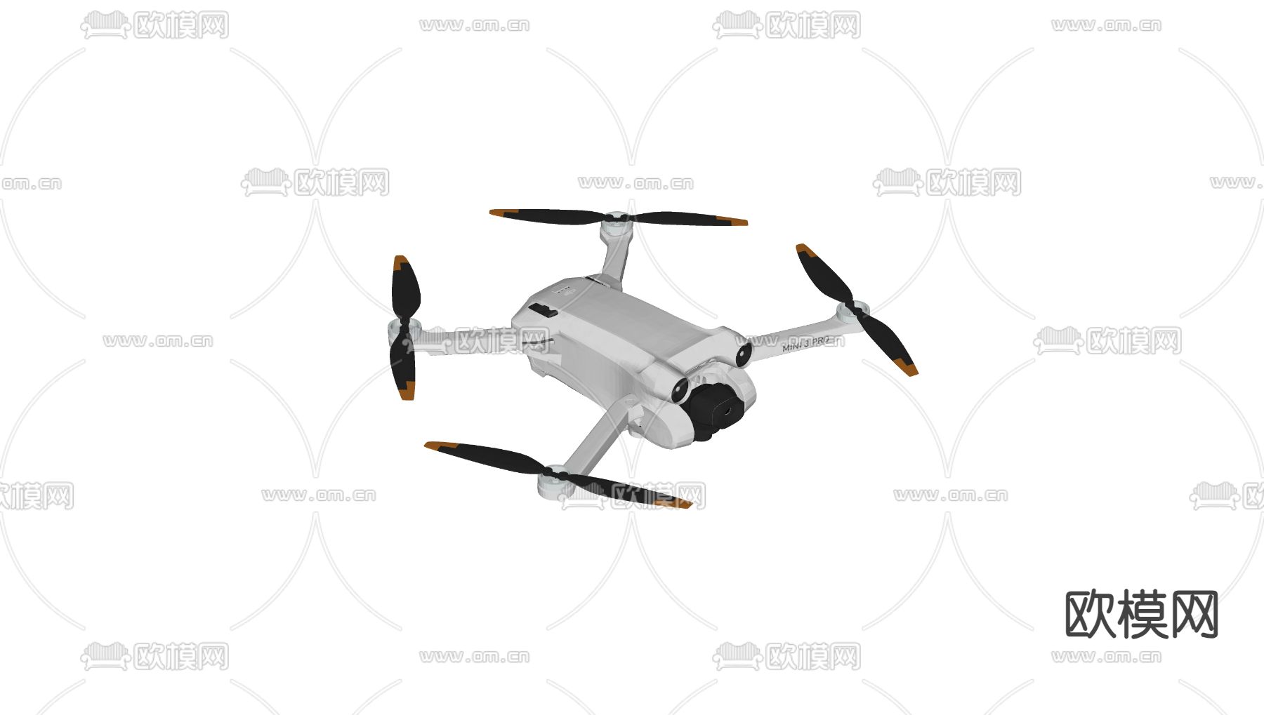 科技无人机飞行器su模型下载（渲染图1）