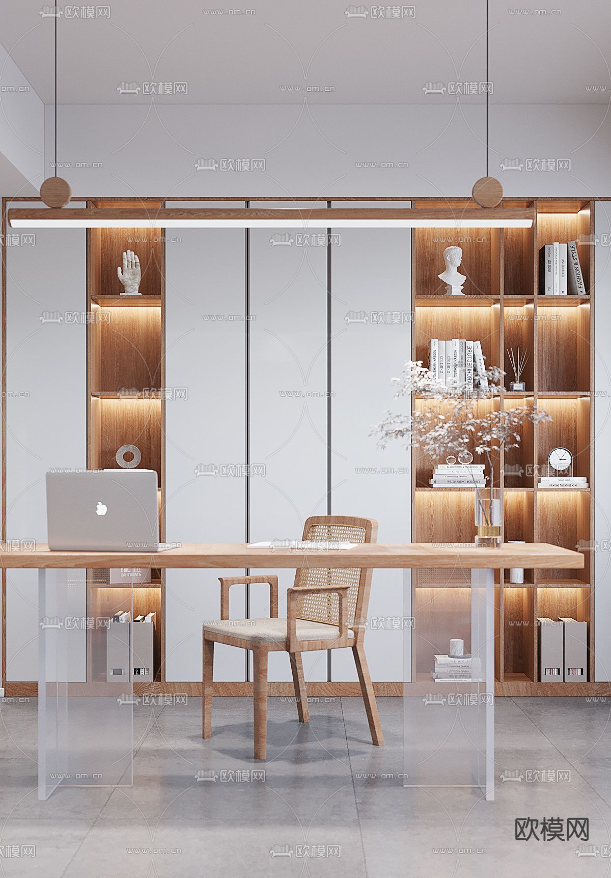 北欧客厅 餐厅3d模型下载（渲染图3）