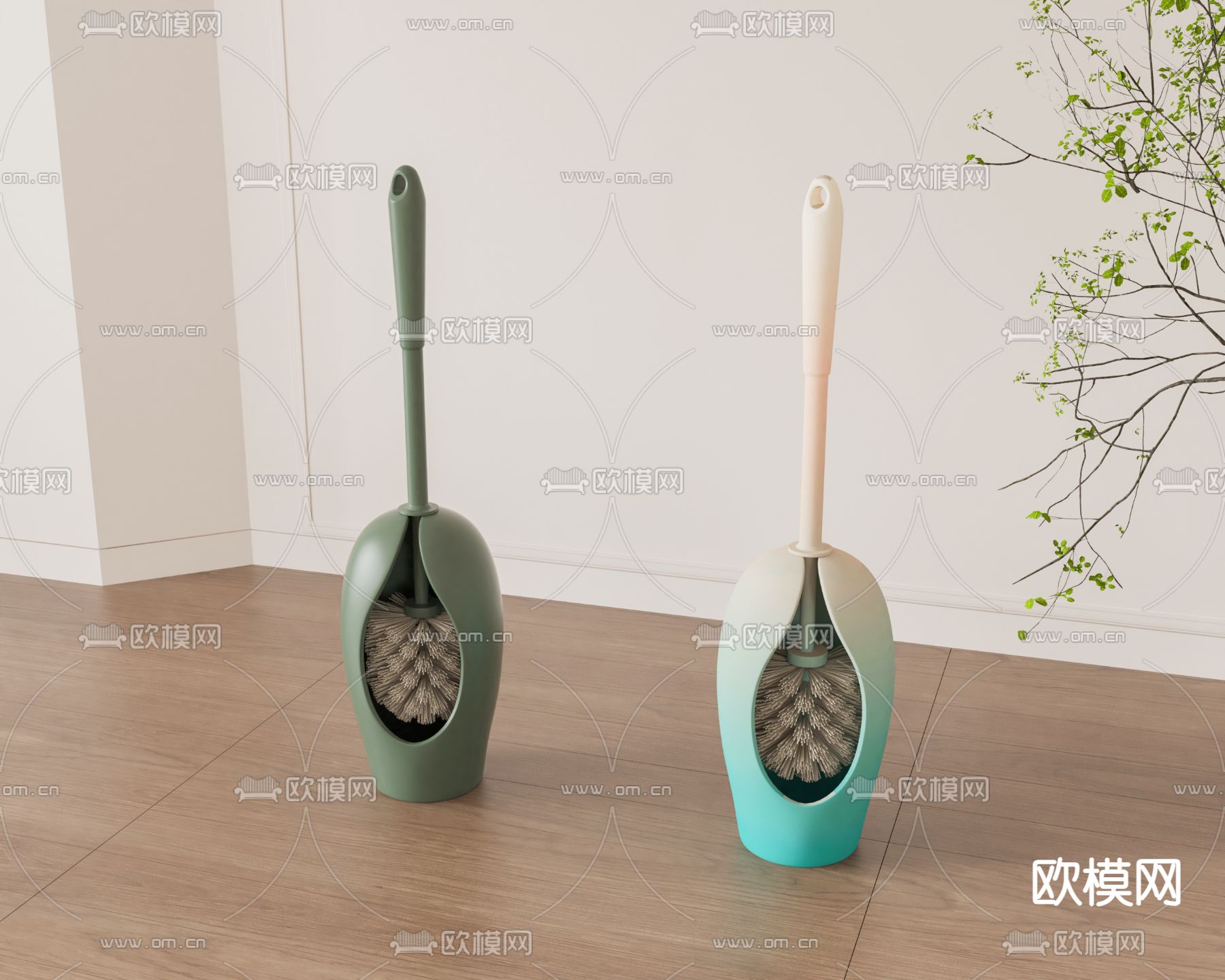 马桶刷3d模型下载