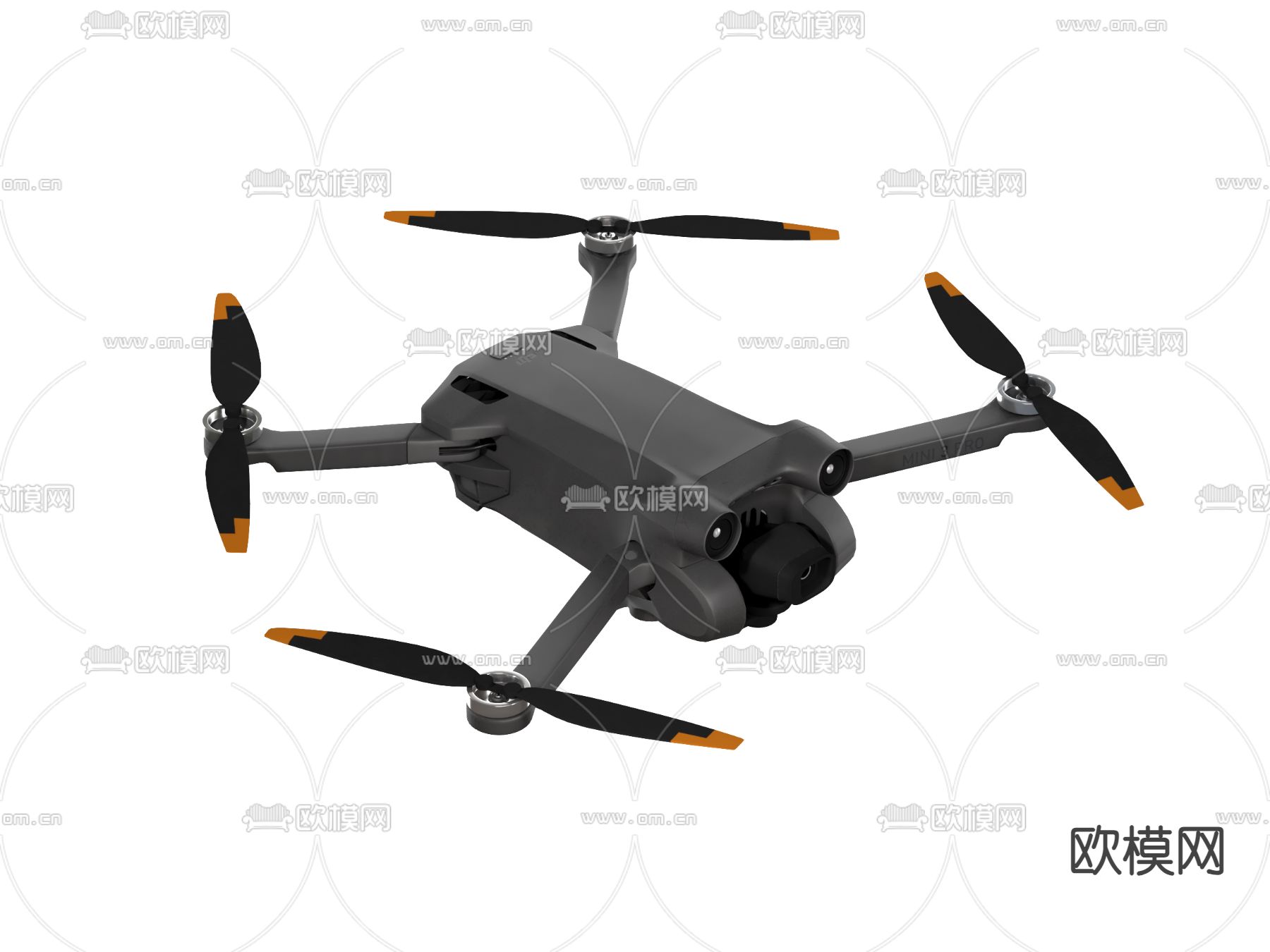 科技无人机飞行器su模型下载（渲染图2）