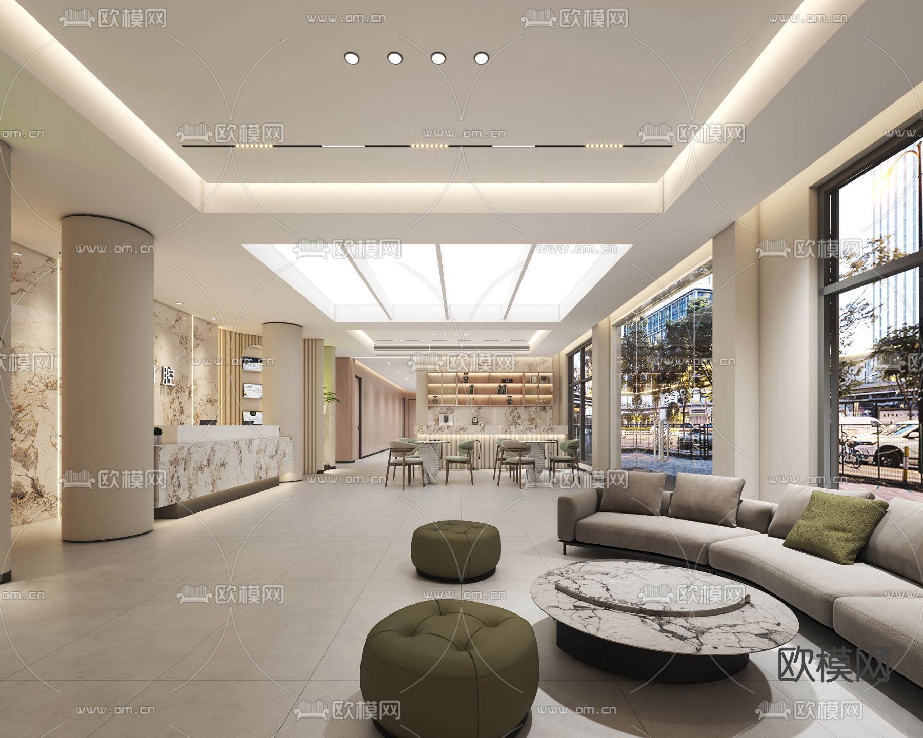 口腔医院大厅3d模型下载