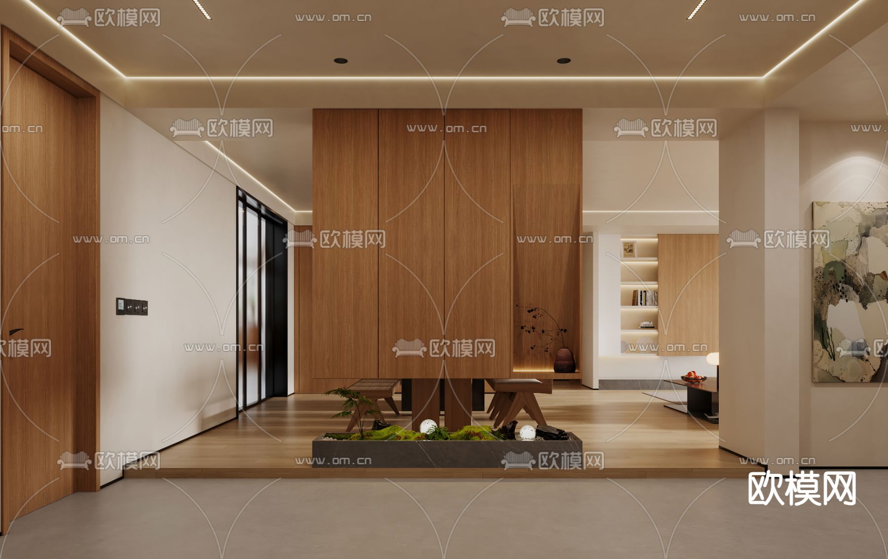 入户玄关 装饰玄关 过道3d模型下载