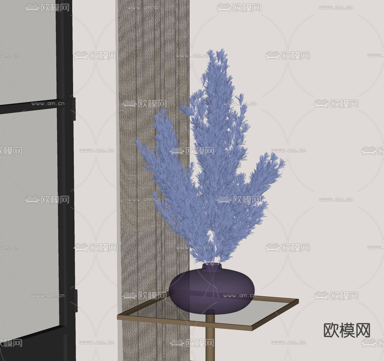 现代花瓶 花艺su模型