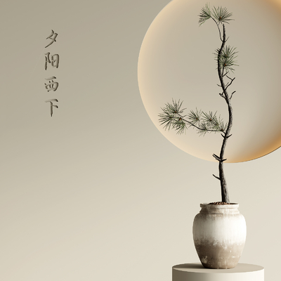 新中式花瓶 花艺su模型