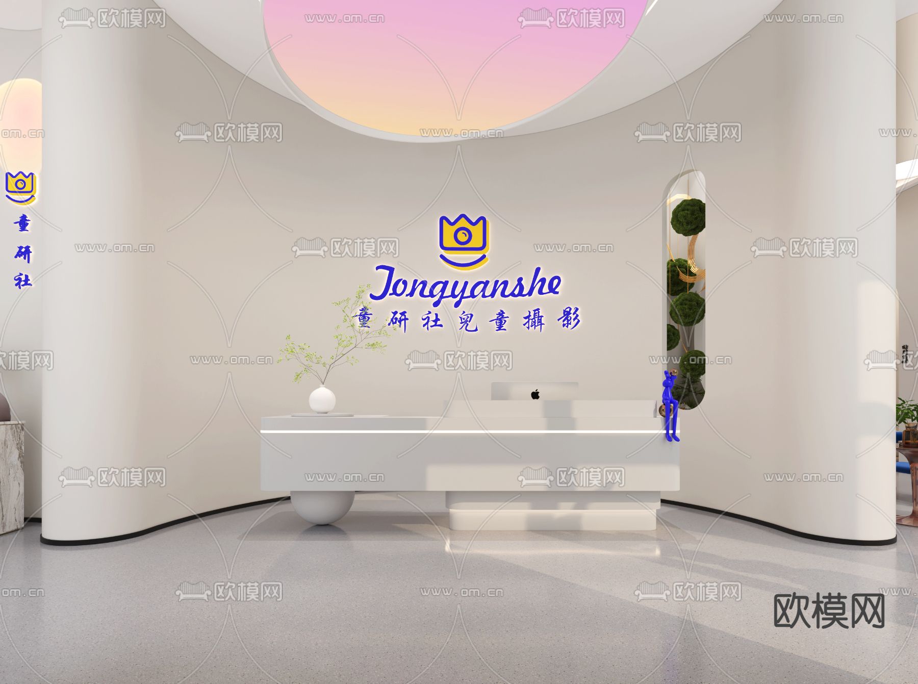 儿童摄影店3d模型下载（渲染图1）